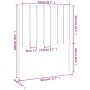 Cabecero de cama madera maciza de pino blanco 80,5x4x100 cm