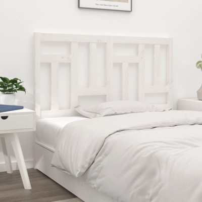 Cabecero de cama madera maciza de pino blanco 155,5x4x100 cm