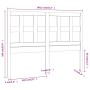 Cabecero de cama madera maciza de pino 140,5x4x100 cm