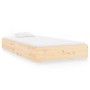 Estructura de cama de madera maciza 90x200 cm