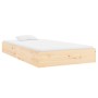 Estructura de cama de madera maciza 90x200 cm