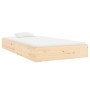 Estructura de cama de madera maciza 90x200 cm