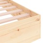 Estructura de cama de madera maciza 90x200 cm
