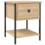 Mesita noche 2 uds madera ingeniería roble Sonoma 34x35,5x45 cm