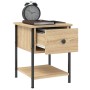 Mesita noche 2 uds madera ingeniería roble Sonoma 34x35,5x45 cm