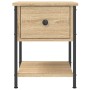 Mesita noche 2 uds madera ingeniería roble Sonoma 34x35,5x45 cm