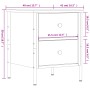 Mesita de noche madera de ingeniería roble ahumado 40x42x50 cm