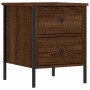 Mesita de noche madera de ingeniería marrón roble 40x42x50 cm