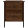 Mesita de noche madera de ingeniería marrón roble 40x42x50 cm