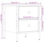 Mesita de noche madera de ingeniería marrón roble 40x42x50 cm