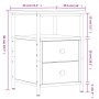Mesita de noche madera de ingeniería roble Sonoma 34x35,5x50 cm