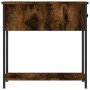 Mesita de noche madera de ingeniería roble ahumado 30x60x60 cm