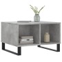 Mesa de centro madera contrachapada gris hormigón 60x50x36,5 cm