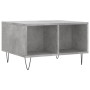 Mesa de centro madera contrachapada gris hormigón 60x50x36,5 cm