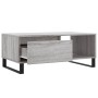 Mesa de centro madera contrachapada gris Sonoma 90x50x36,5 cm