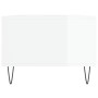 Mesa de centro madera contrachapada blanco brillo 90x50x36,5 cm