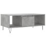 Mesa de centro madera contrachapada gris hormigón 90x50x36,5 cm