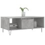 Mesa de centro madera contrachapada gris hormigón 90x50x36,5 cm