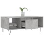 Mesa de centro madera contrachapada gris hormigón 90x50x36,5 cm