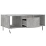 Mesa de centro madera contrachapada gris hormigón 90x50x36,5 cm