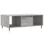 Mesa de centro madera contrachapada gris Sonoma 90x50x36,5 cm