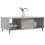 Mesa de centro madera contrachapada gris Sonoma 90x50x36,5 cm