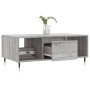 Mesa de centro madera contrachapada gris Sonoma 90x50x36,5 cm