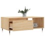 Mesa de centro madera contrachapada roble Sonoma 90x50x36,5 cm