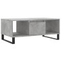 Mesa de centro madera contrachapada gris hormigón 90x50x36,5 cm