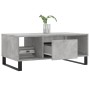 Mesa de centro madera contrachapada gris hormigón 90x50x36,5 cm