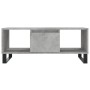 Mesa de centro madera contrachapada gris hormigón 90x50x36,5 cm
