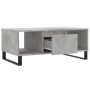 Mesa de centro madera contrachapada gris hormigón 90x50x36,5 cm