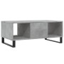 Mesa de centro madera contrachapada gris hormigón 90x50x36,5 cm