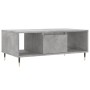 Mesa de centro madera contrachapada gris hormigón 90x50x36,5 cm