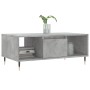 Mesa de centro madera contrachapada gris hormigón 90x50x36,5 cm