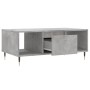 Mesa de centro madera contrachapada gris hormigón 90x50x36,5 cm