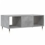 Mesa de centro madera contrachapada gris hormigón 90x50x36,5 cm