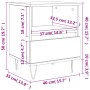 Mesita de noche madera de ingeniería gris hormigón 40x35x50 cm