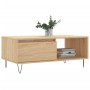 Mesa de centro madera contrachapada roble Sonoma 90x50x36,5 cm