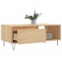 Mesa de centro madera contrachapada roble Sonoma 90x50x36,5 cm