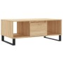 Mesa de centro madera contrachapada roble Sonoma 90x50x36,5 cm