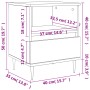 Mesita de noche madera de ingeniería gris Sonoma 40x35x50 cm