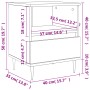 Mesita de noche madera de ingeniería roble ahumado 40x35x50 cm