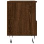 Mesitas noche 2 uds madera ingeniería marrón roble 40x35x50 cm
