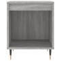 Mesita de noche 2 uds madera ingeniería gris Sonoma 40x35x50 cm