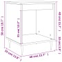 Mesita de noche 2 uds madera ingeniería gris Sonoma 40x35x50 cm