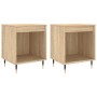 Mesitas noche 2 uds madera ingeniería roble Sonoma 40x35x50 cm