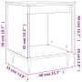 Mesitas noche 2 uds madera ingeniería roble ahumado 40x35x50 cm