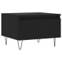 Mesa de centro madera de ingeniería negro 50x46x35 cm