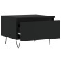 Mesa de centro madera de ingeniería negro 50x46x35 cm